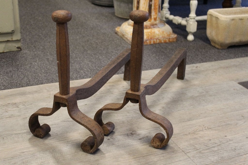 Brocante - Bijzondere oude haardbokken!, Ophalen, Gebruikt, Metaal, Brocante