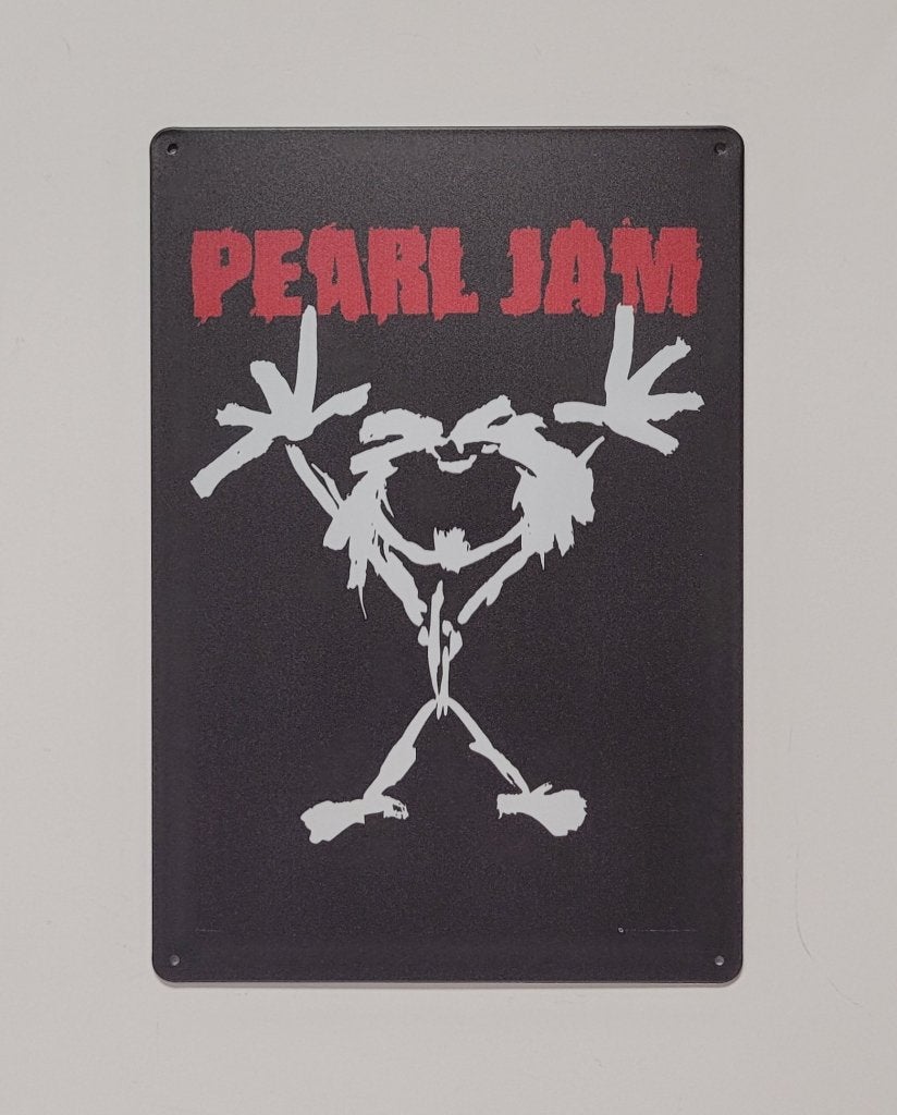 Pearl Jam Stickman reclamebord van metaal wandbord deco, Info@deconoord.nl, Deco Noord, Nieuw, Ophalen of Verzenden