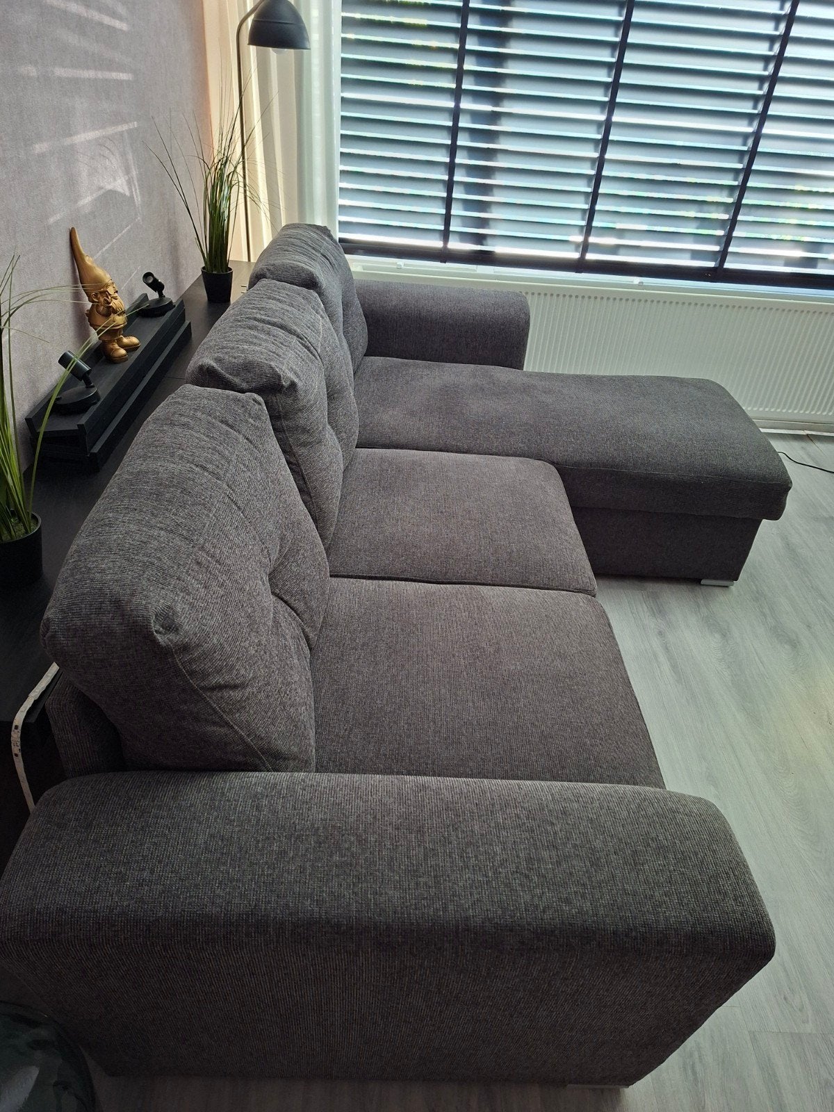 Jysk Vejlby slaap/loungebank zoekt  m/v met houten lat, Ophalen, Stof