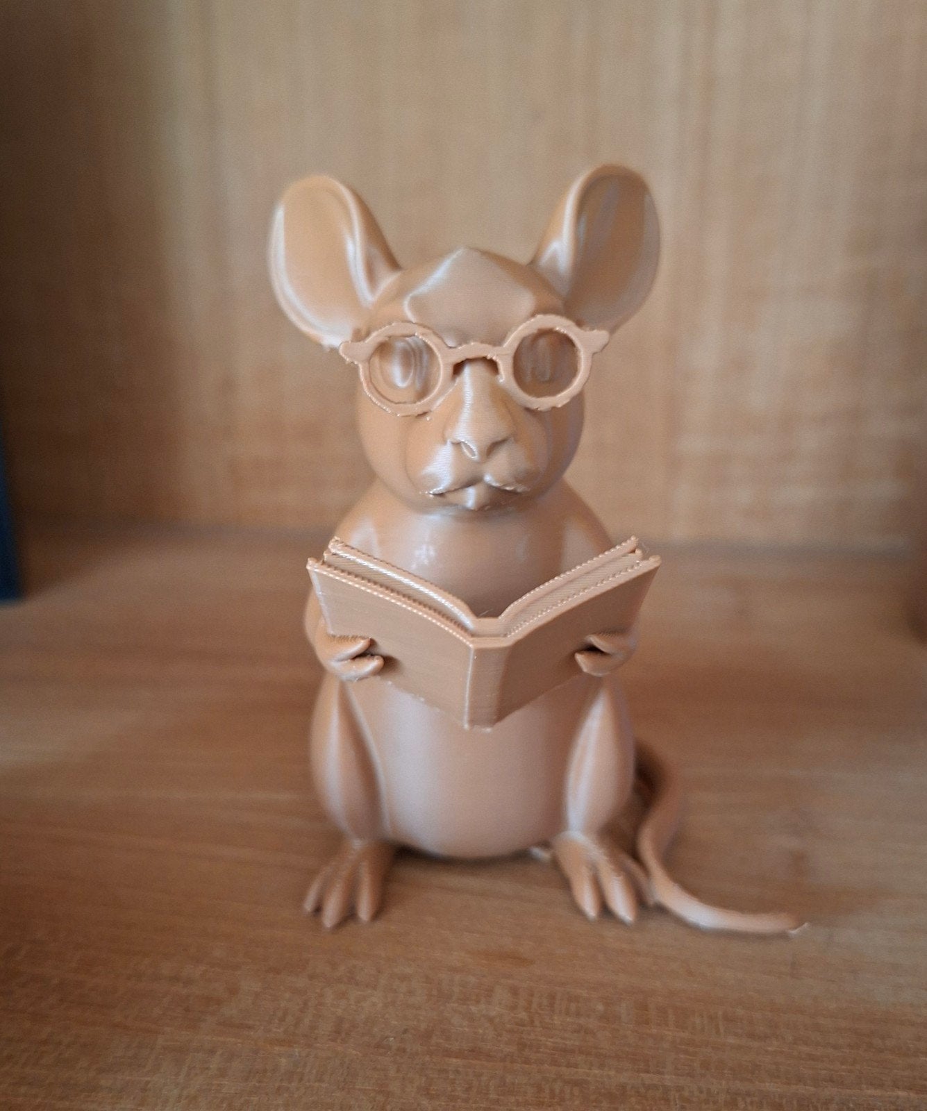 Lief 3D geprint leesmuisje - 10cm hoog, Overige stijlen, Nieuw, Kunststof, Ophalen of Verzenden