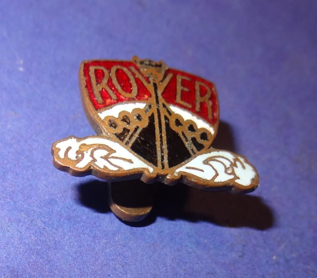 Rover Gegeemailleerde Revers Knoop 22 x 18 mm, Verzenden, Gebruikt, Transport, Speldje of Pin