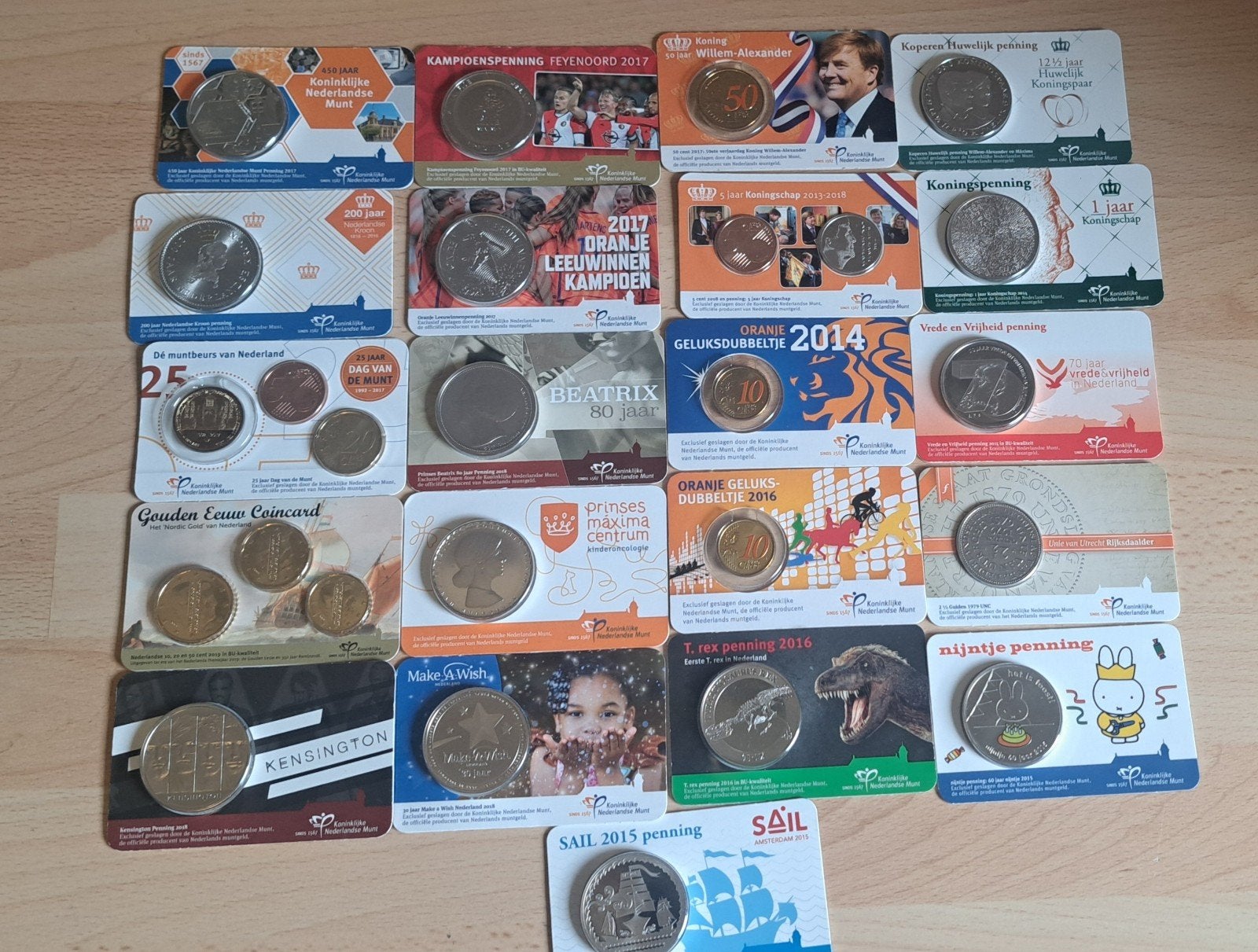 21 coincards €150 Of een mooi bod, Ophalen of Verzenden, Overige materialen