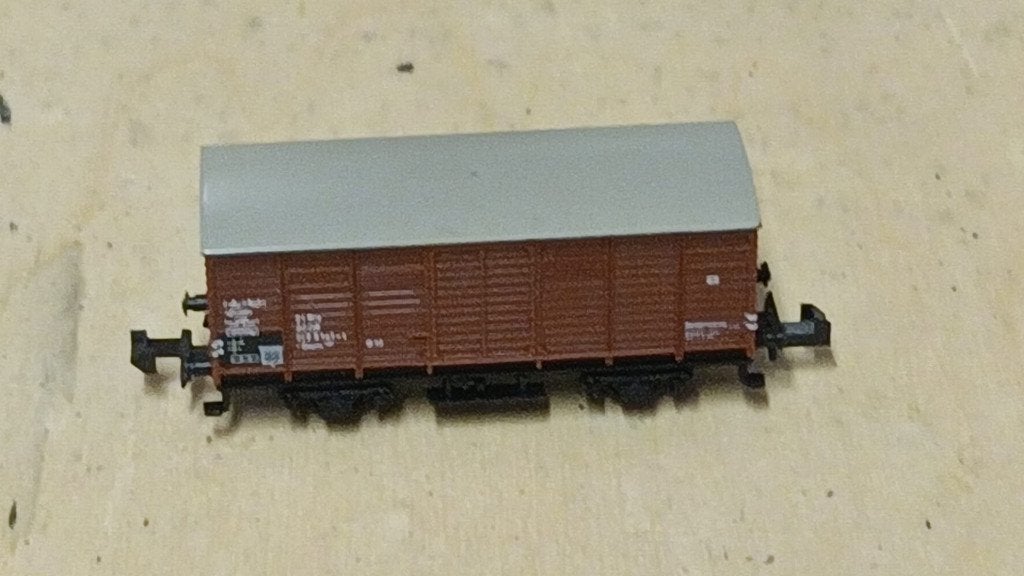 Minitrix N 13253 3253 gedeckter Güterwagen, Gelijkstroom, Trix, Wagon, Ophalen of Verzenden