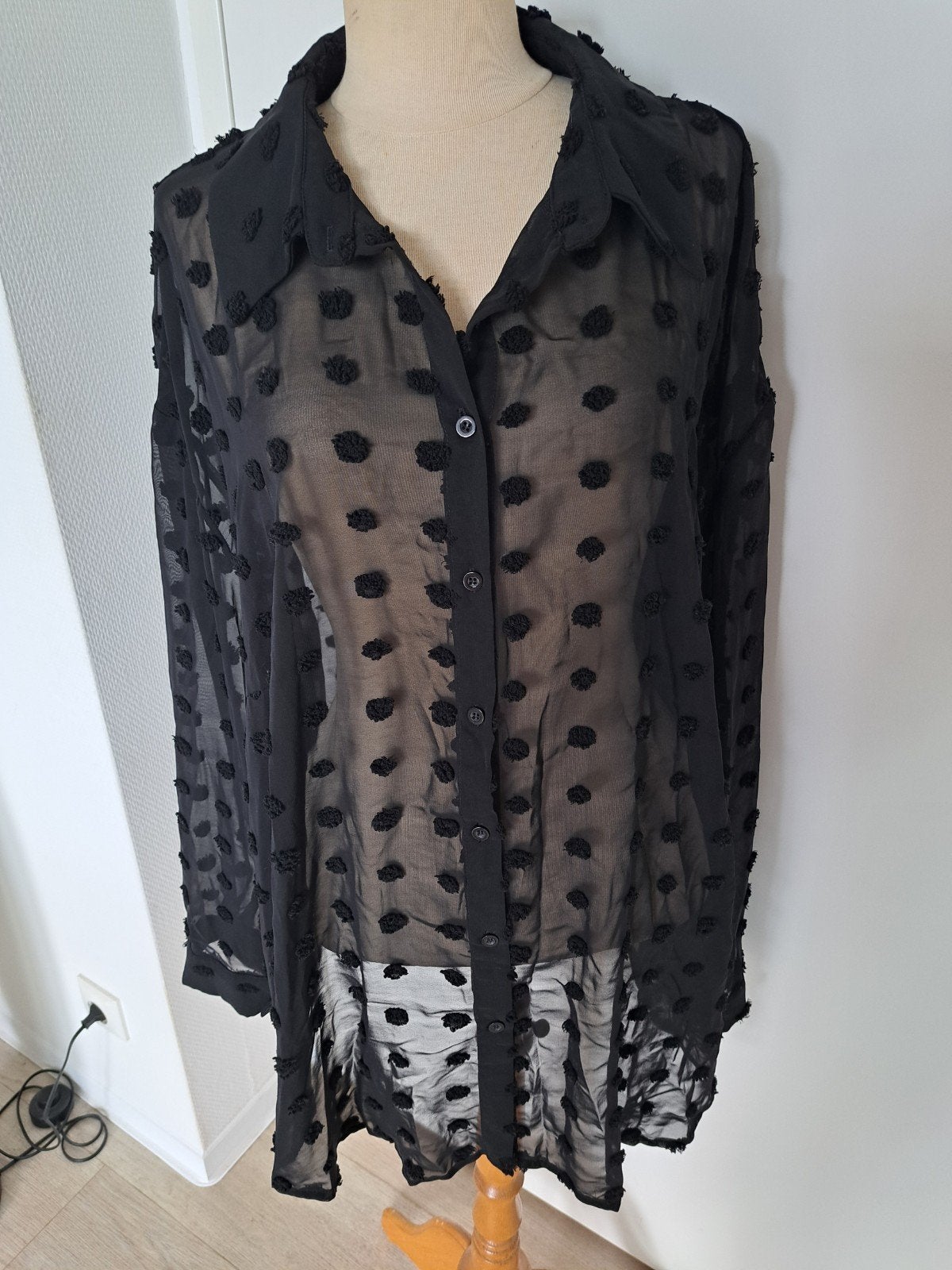 blouse tot maat 50 zwart, Verzenden, Zo goed als nieuw, Zwart