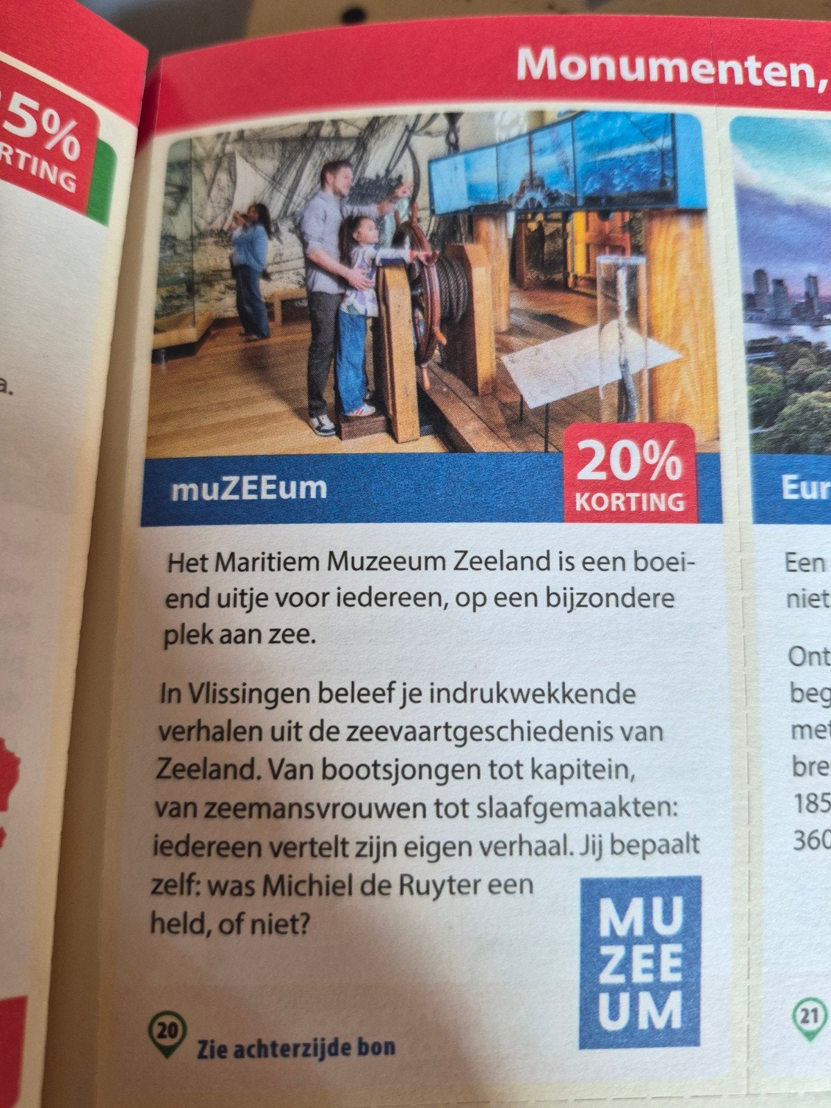 MuZEEum 20% korting, Eén persoon, Kortingsbon