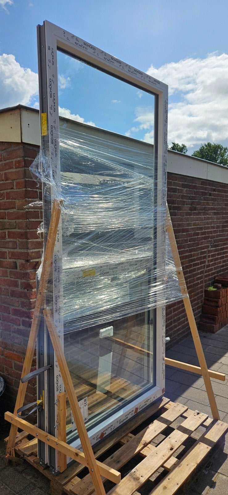 Nieuwe Schuco kunstofkozijnen met HR++ Dubbelglas, Ophalen, Gevelraam of Ruit, 80 tot 120 cm, Nieuw