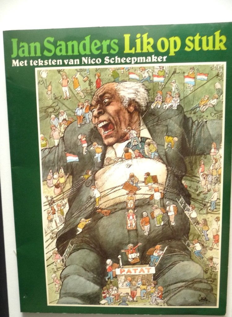 GROOT STRIPBOEK JAN SANDERS LIK OP STUK, TEKST NICO SCHEEPMA, NICO SCHEEPMAKER, Zo goed als nieuw, Verzenden, Cartoons