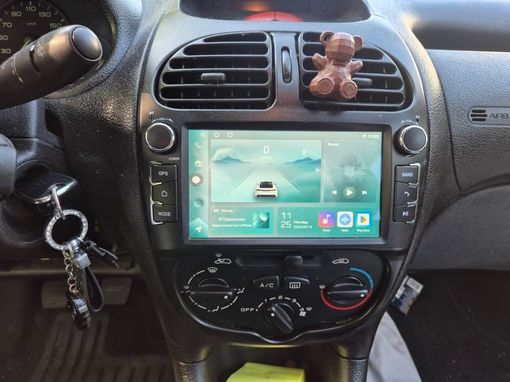 Peugeot 206 Android carplay autoradio wifi bluetooth gps, Ophalen of Verzenden, Gebruikt