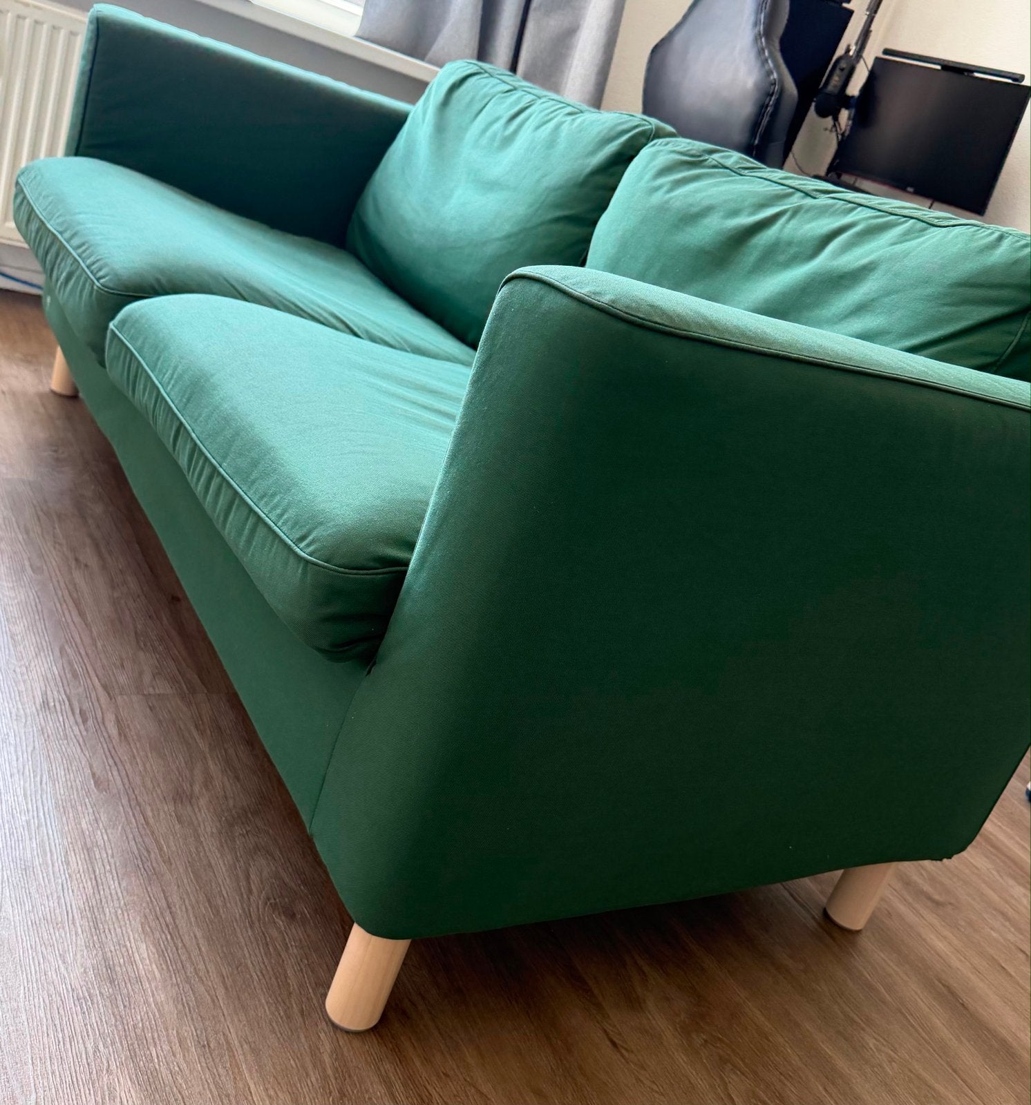 GRATIS! IKEA PÄRUP 2-zitsbank - Donkergroen, Ophalen, 150 tot 200 cm, Tweepersoons, 75 tot 100 cm