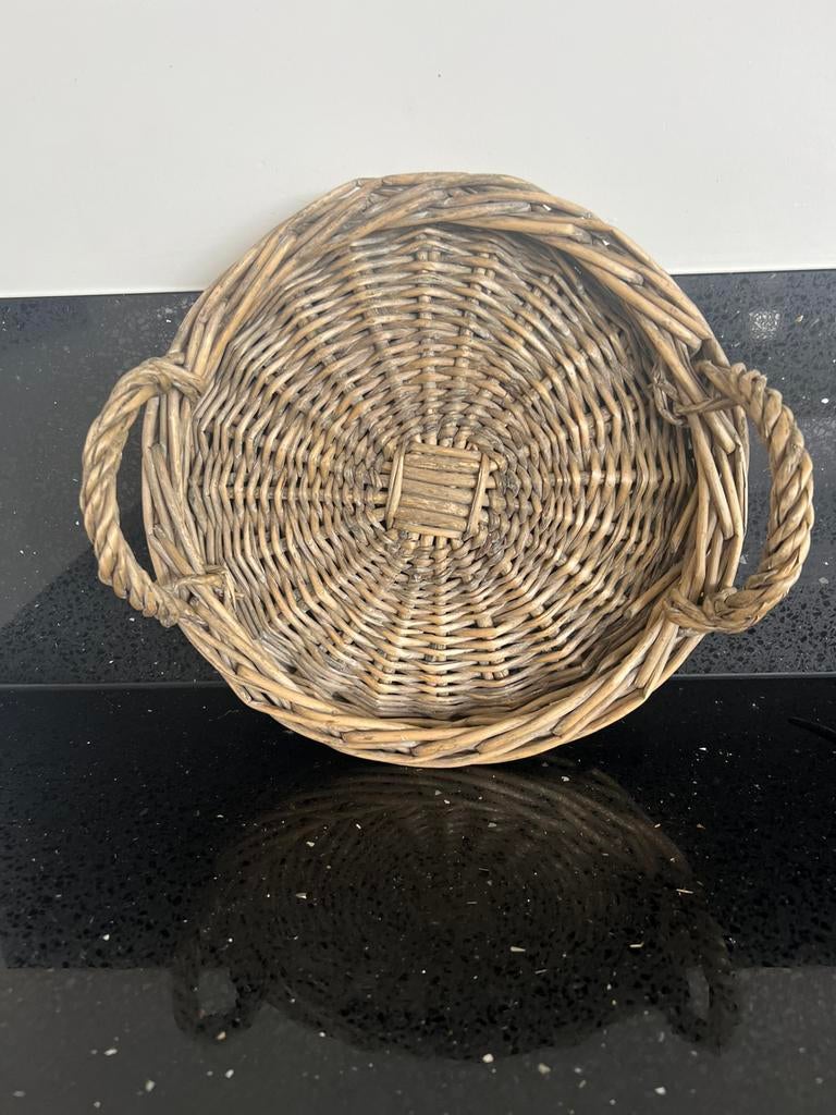 Rieten  Dienblad, Huis en Inrichting, Woonaccessoires | Dienbladen, Ophalen of Verzenden, Rechthoekig, Overige materialen