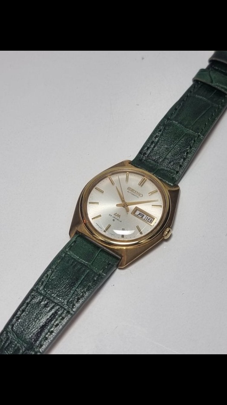 Vintage Seiko LM Automatic horloge - Goudkleurig, Met bandje, Verzenden, Polshorloge, 1960 of later