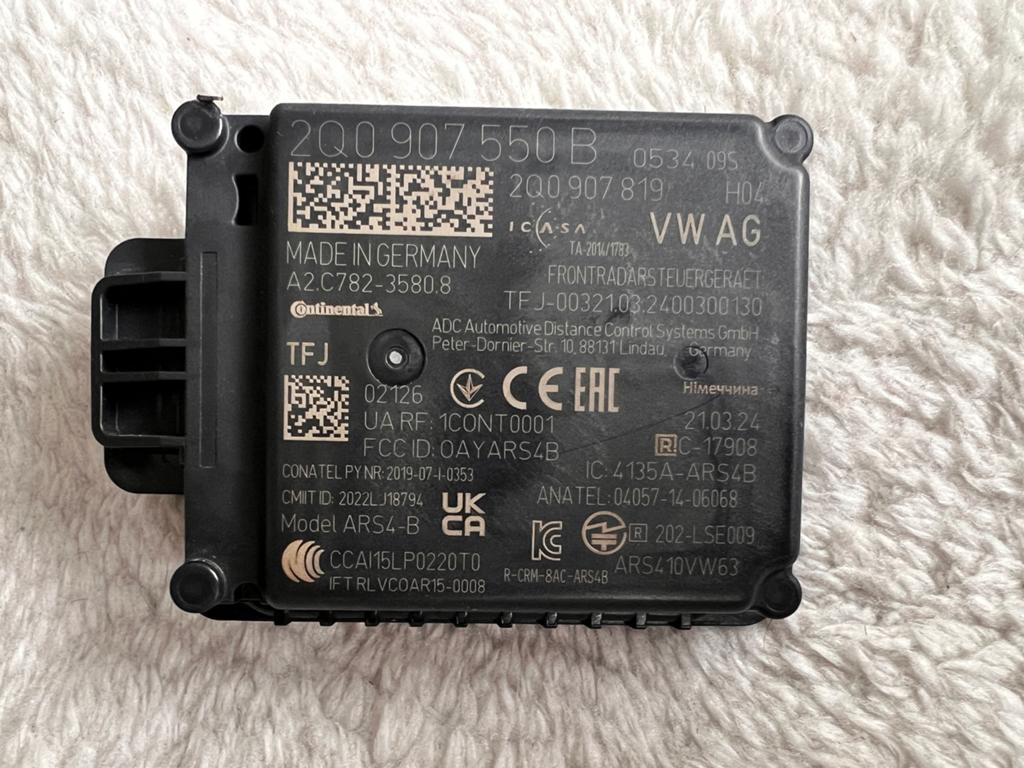 2Q0907550B ACC Sensor Radar VW polo 2G  Audi Seat Skoda, Ophalen of Verzenden, Gebruikt, Seat