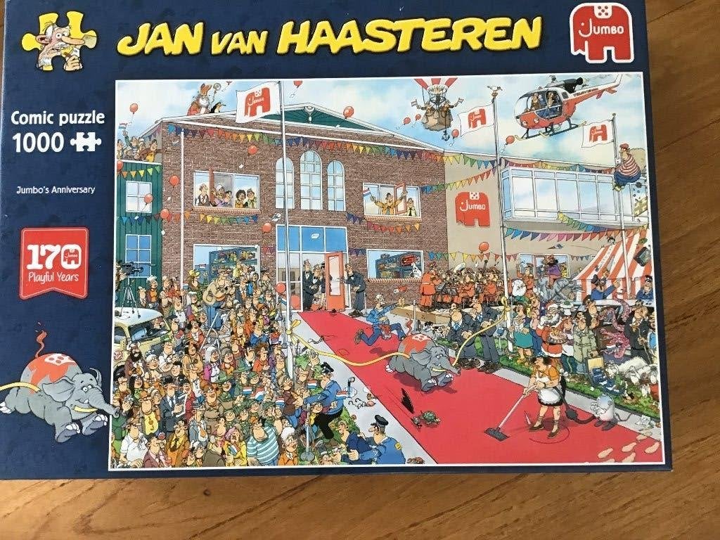 Jan van Haasteren Jumbo’s verjaardag, Ophalen, 500 t/m 1500 stukjes, Zo goed als nieuw, Legpuzzel