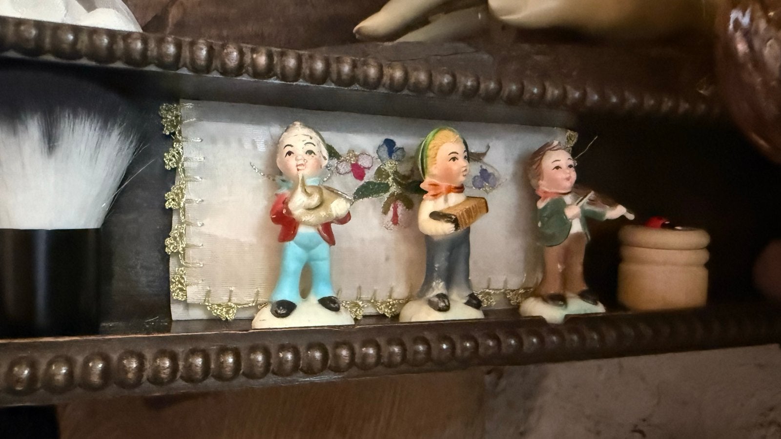 Vintage beeldjes van muzikanten - plastick, Antiek en Kunst, Curiosa en Brocante, Ophalen of Verzenden