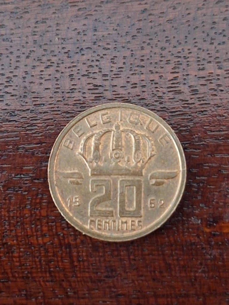 Belgische 20 Centimes munt uit 1962, Postzegels en Munten, Munten | België, Ophalen of Verzenden, Brons, Losse munt