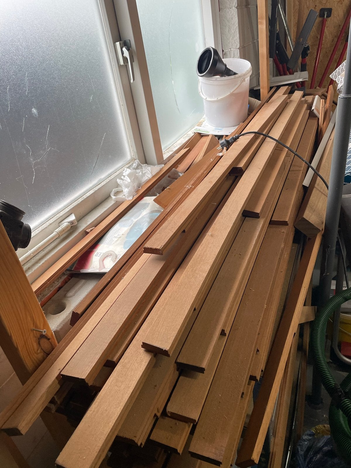 Teakhouten deck delen, Ophalen, Gebruikt, 25 tot 50 mm, Plank