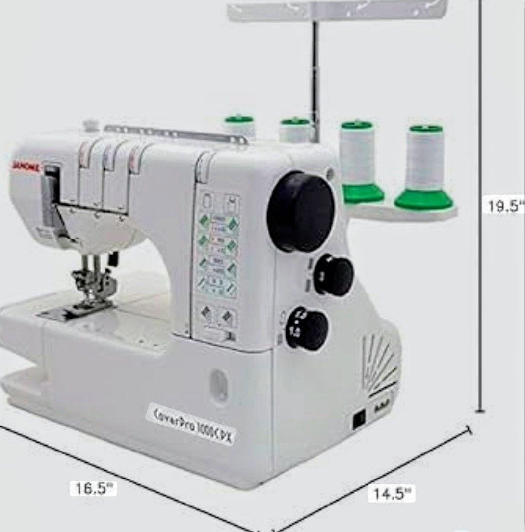 Janome Cover Pro 1000 CPX Coverlockmachine, Ophalen of Verzenden, Zo goed als nieuw, Naaimachine, Janome