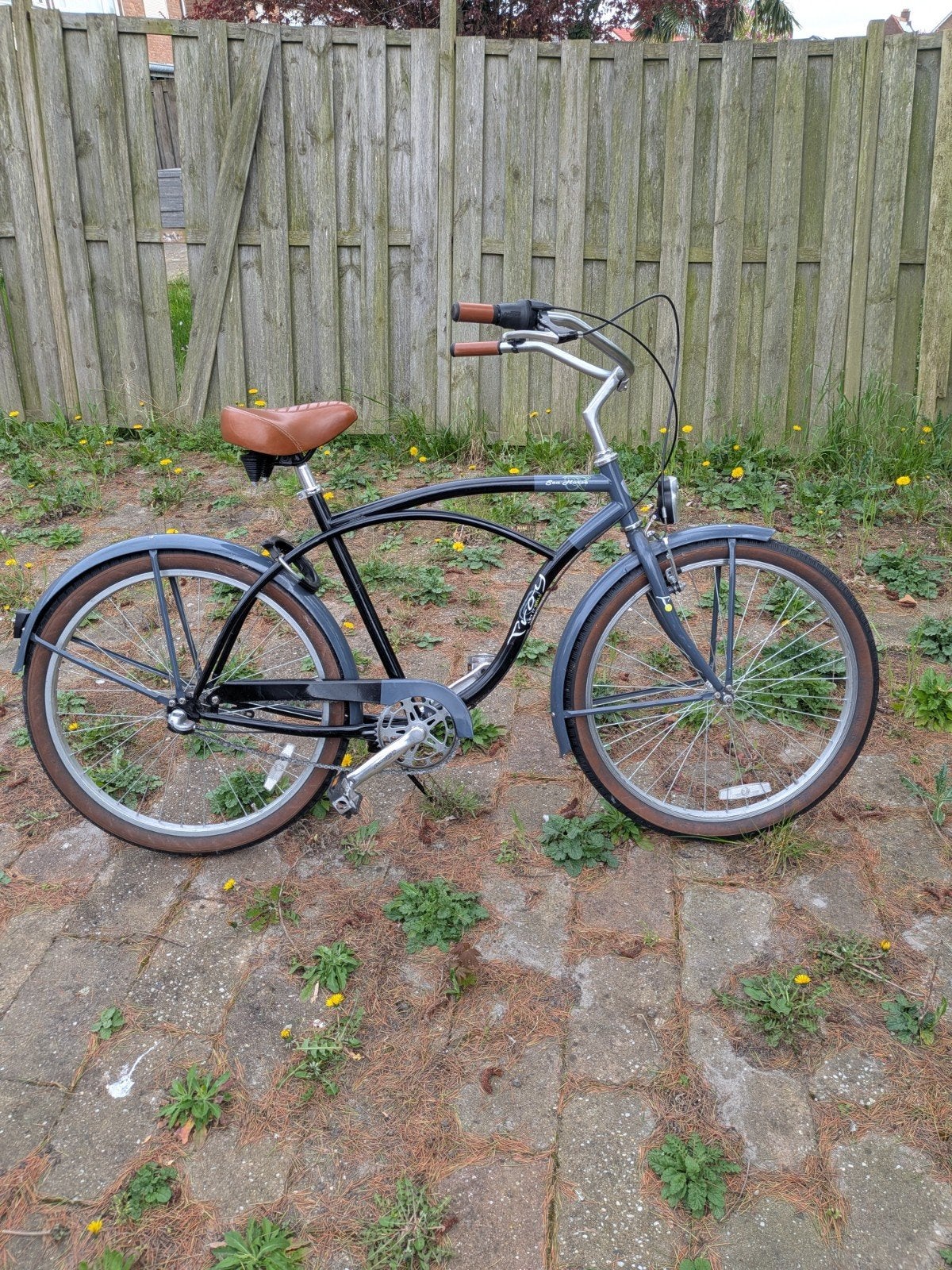 Herenfiets Troy Sea Horse, Fietsen en Brommers, Fietsen | Heren | Herenfietsen, Gebruikt, Overige merken, Versnellingen, Terugtraprem