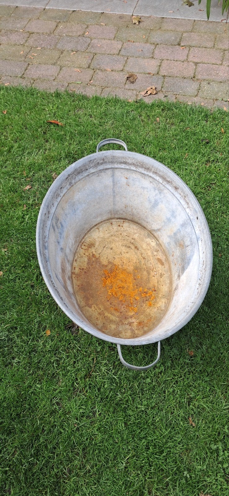 Grote Zinken Kuip - Vintage Tuindecoratie, Ophalen