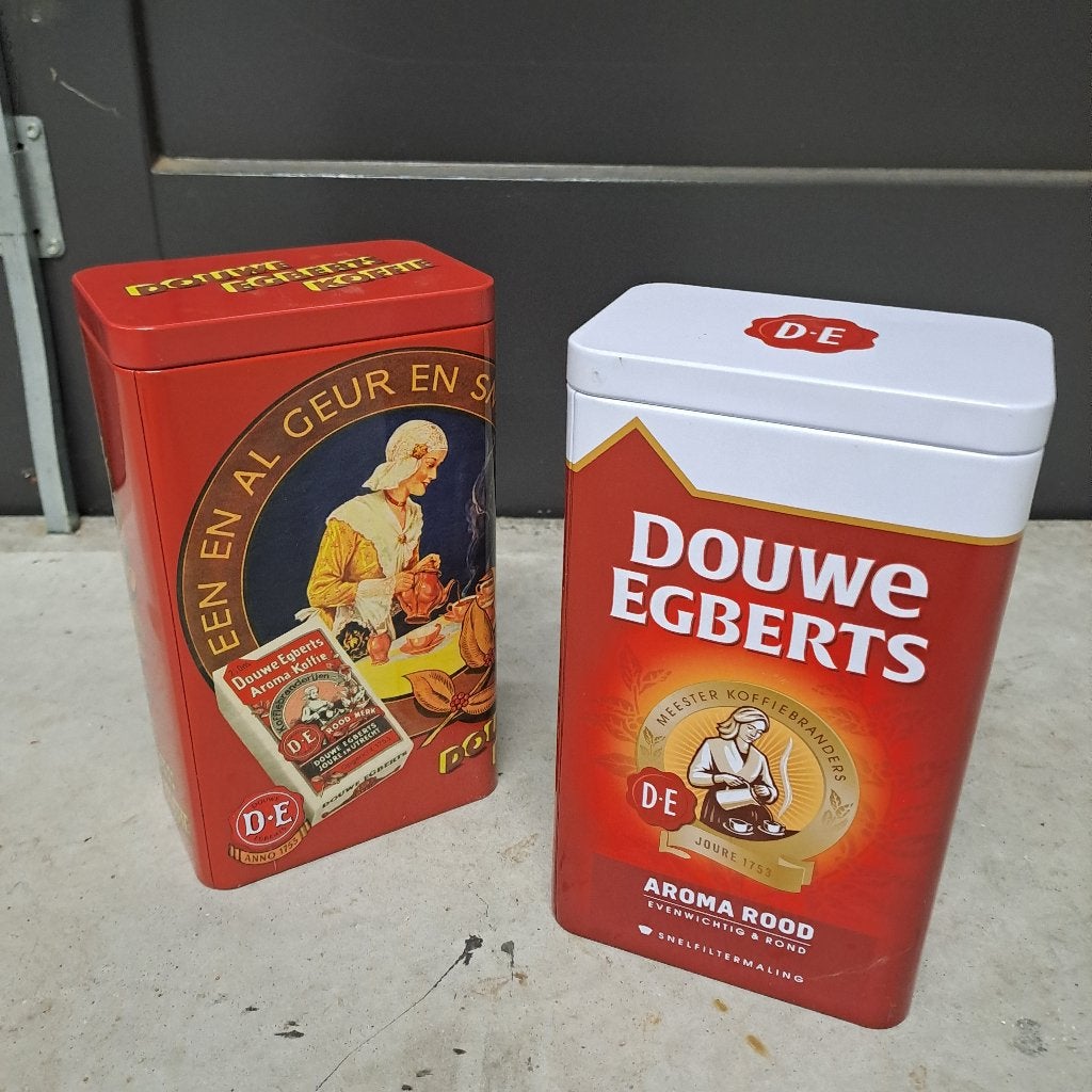 bewaar blik Douwe Egberts als nieuw 2 stuks, Ophalen of Verzenden, Zo goed als nieuw, Overige, Douwe Egberts
