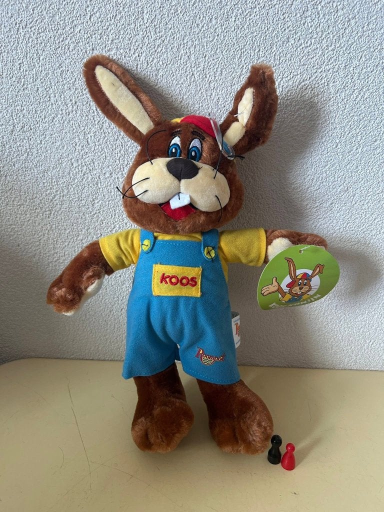 Koos Konijn knuffel Roompot (3x nieuw met kaartje), Blauw, Ophalen of Verzenden, Middelgroot (20 tot 80 cm), Konijn