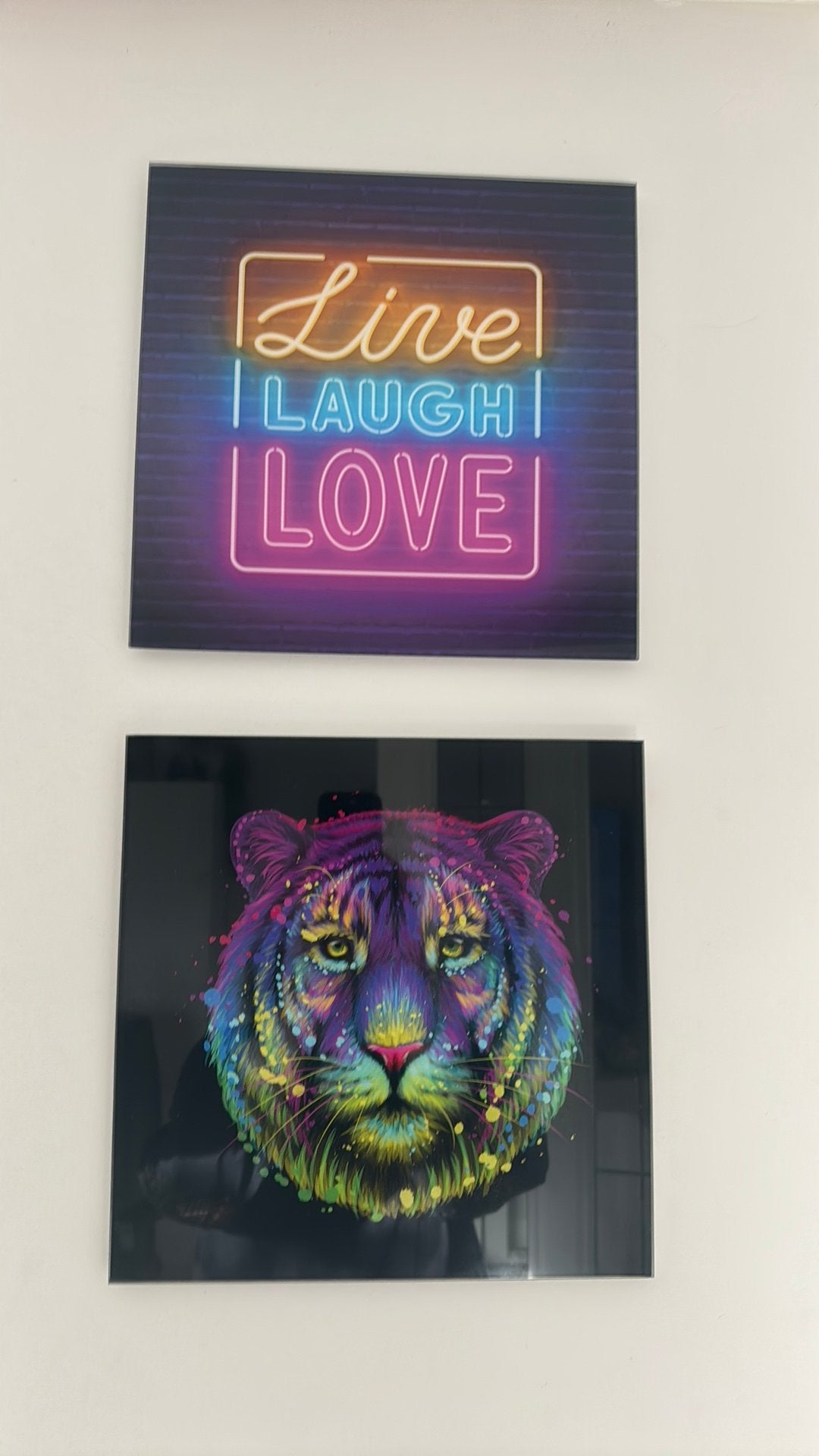 2 glazen schilderijtjes, Ophalen, Zo goed als nieuw, Minder dan 50 cm, Schilderij