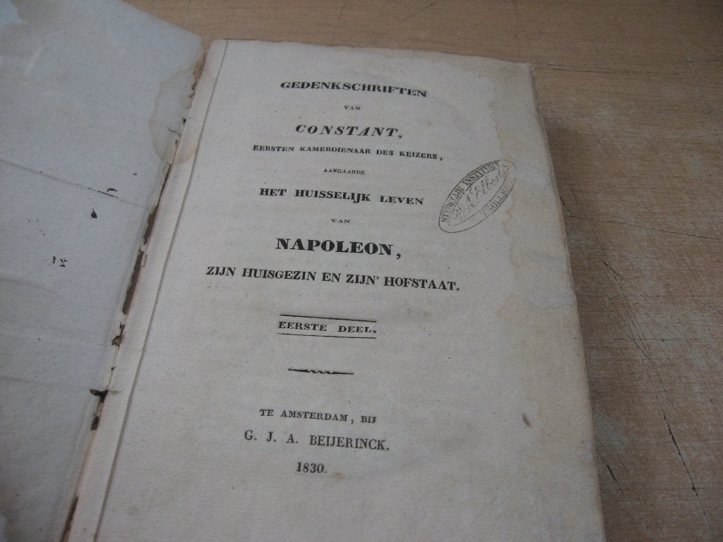Gedenkschriften van Constant.eerste kamerdienaar des keizers, Ophalen of Verzenden