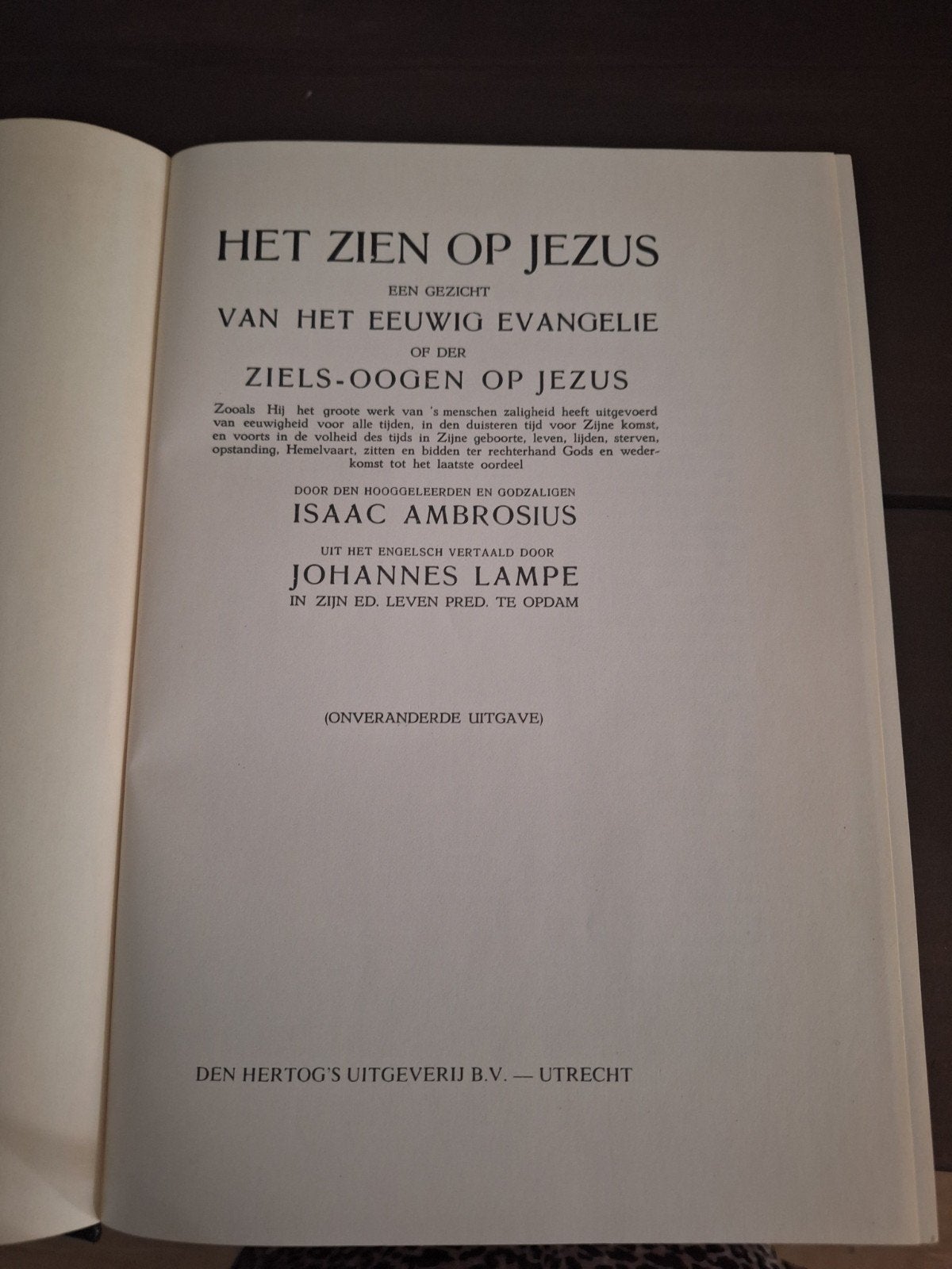 Het Zien op Jezus - Isaac Ambrosius (Onveranderde Uitgave), Boeken, Ophalen of Verzenden, Gelezen, Isaac Ambrosius