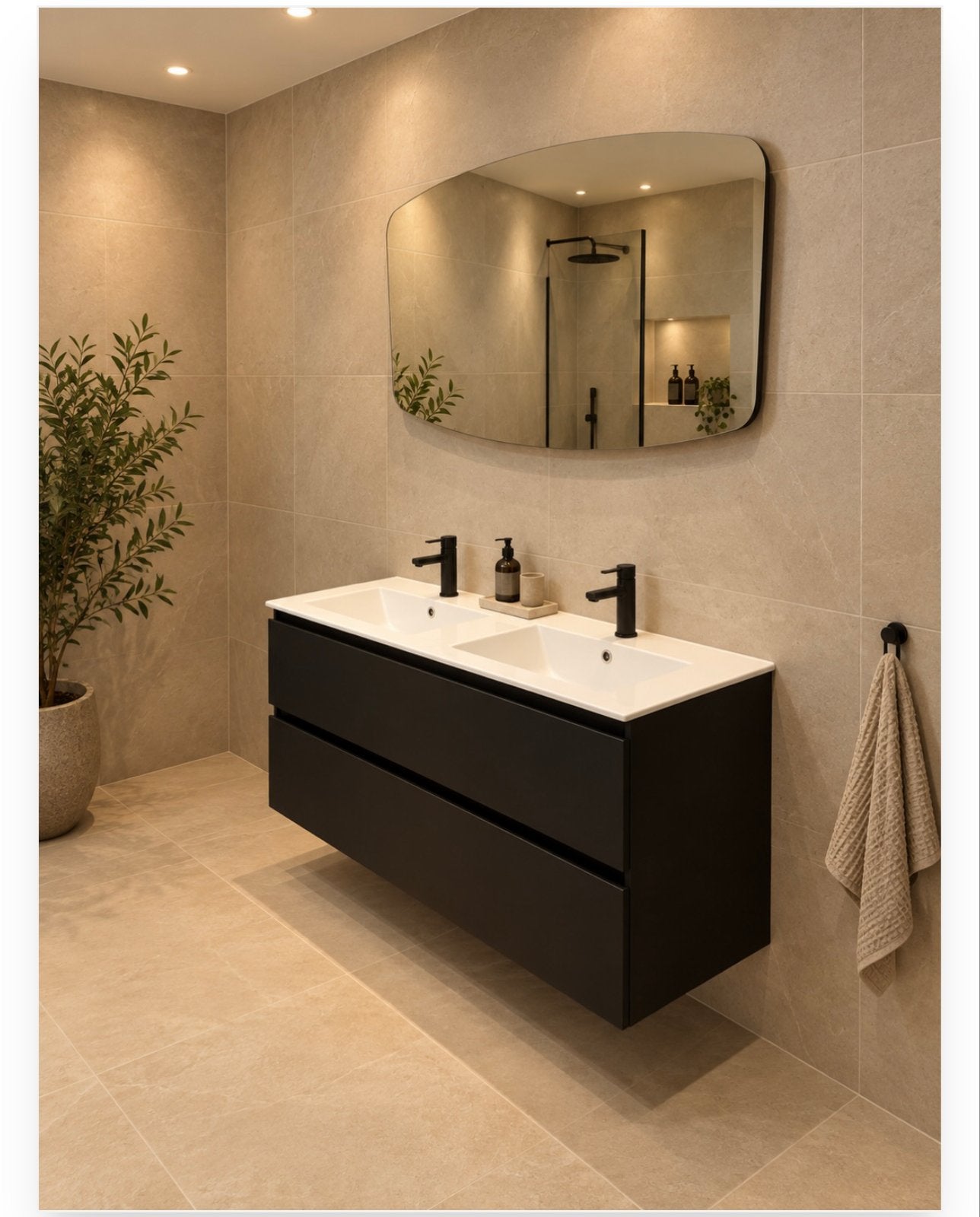 H&R Infinity Line badmeubel 120 cm met dubbele wastafel en s