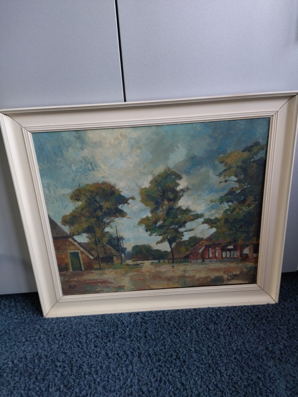 Olieverfschilderij / afbeelding ELP., Antiek en Kunst, Ophalen of Verzenden