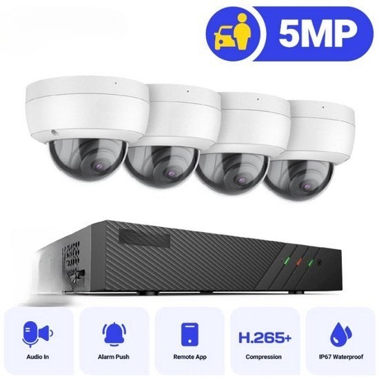 Beveiligingscamera - 5MP - 4 Stuks - Camerabewaking - Draadl, Corvance B.V., Verzenden, Nieuw, Corvancebol@gmail.com