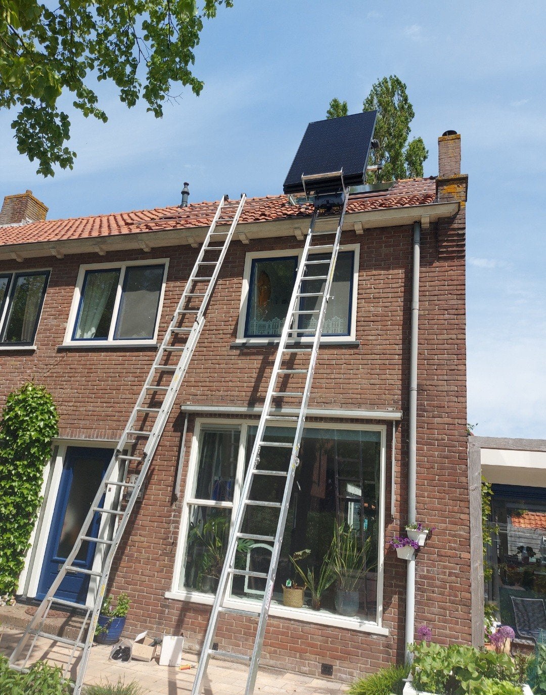GEDA Acculift  7m compleet (EKH Certificaat + koffer, Ophalen of Verzenden, Gebruikt, Ladder, 4 meter of meer