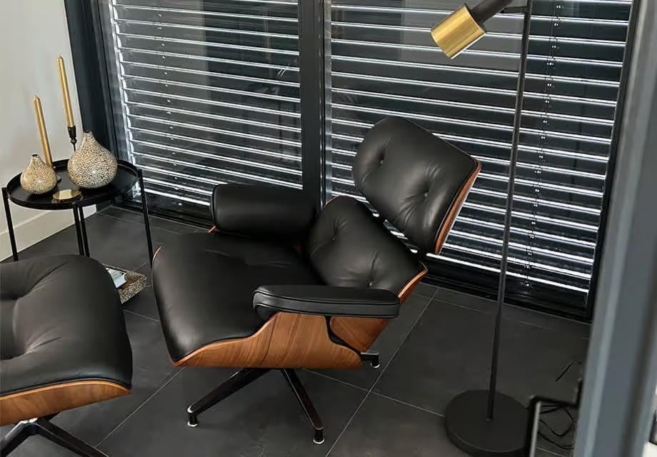 Lounge Chair XL en Ottoman Walnoot of Palissander, Huis en Inrichting, Fauteuils, Verzenden, Minder dan 75 cm, Nieuw, Klasiek, Modern, Tijdloos