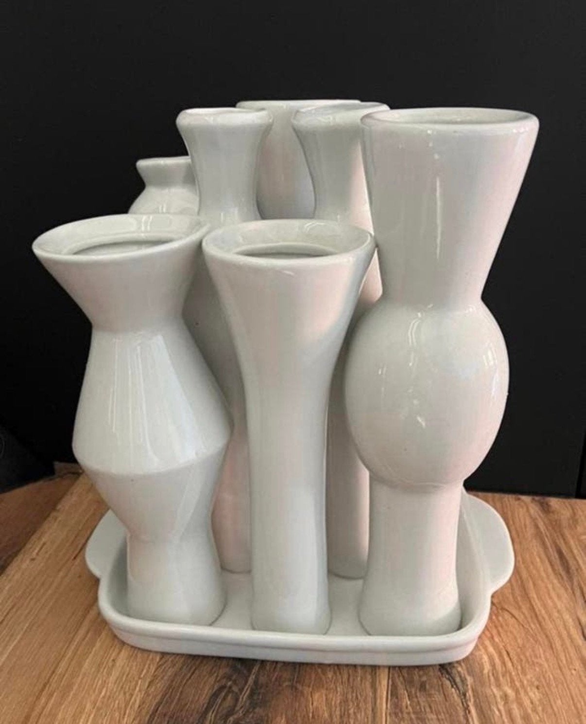 Zeldzame Keramische Vazen van Jean Decloquement, Antiek en Kunst, Kunst | Designobjecten, Ophalen of Verzenden, Vaas, Wit, Steen/keramiek