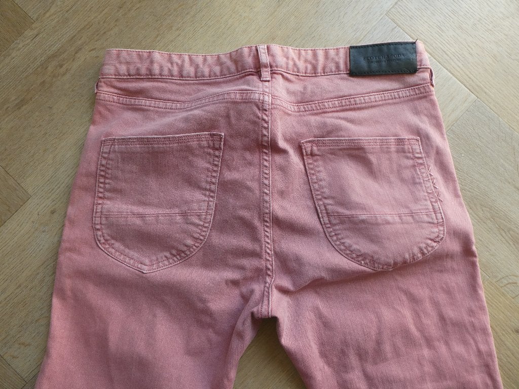 Oudroze heren Scotch & Soda broek,  Pike maat 31-32, Overige kleuren, W32 (confectie 46) of kleiner, Ophalen of Verzenden, Zo goed als nieuw