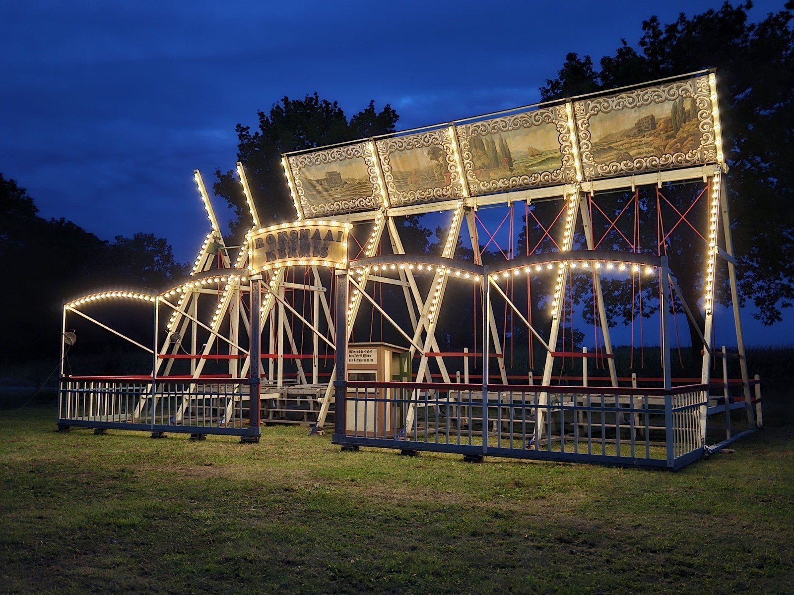 nostalgische luchtschommel, Ophalen