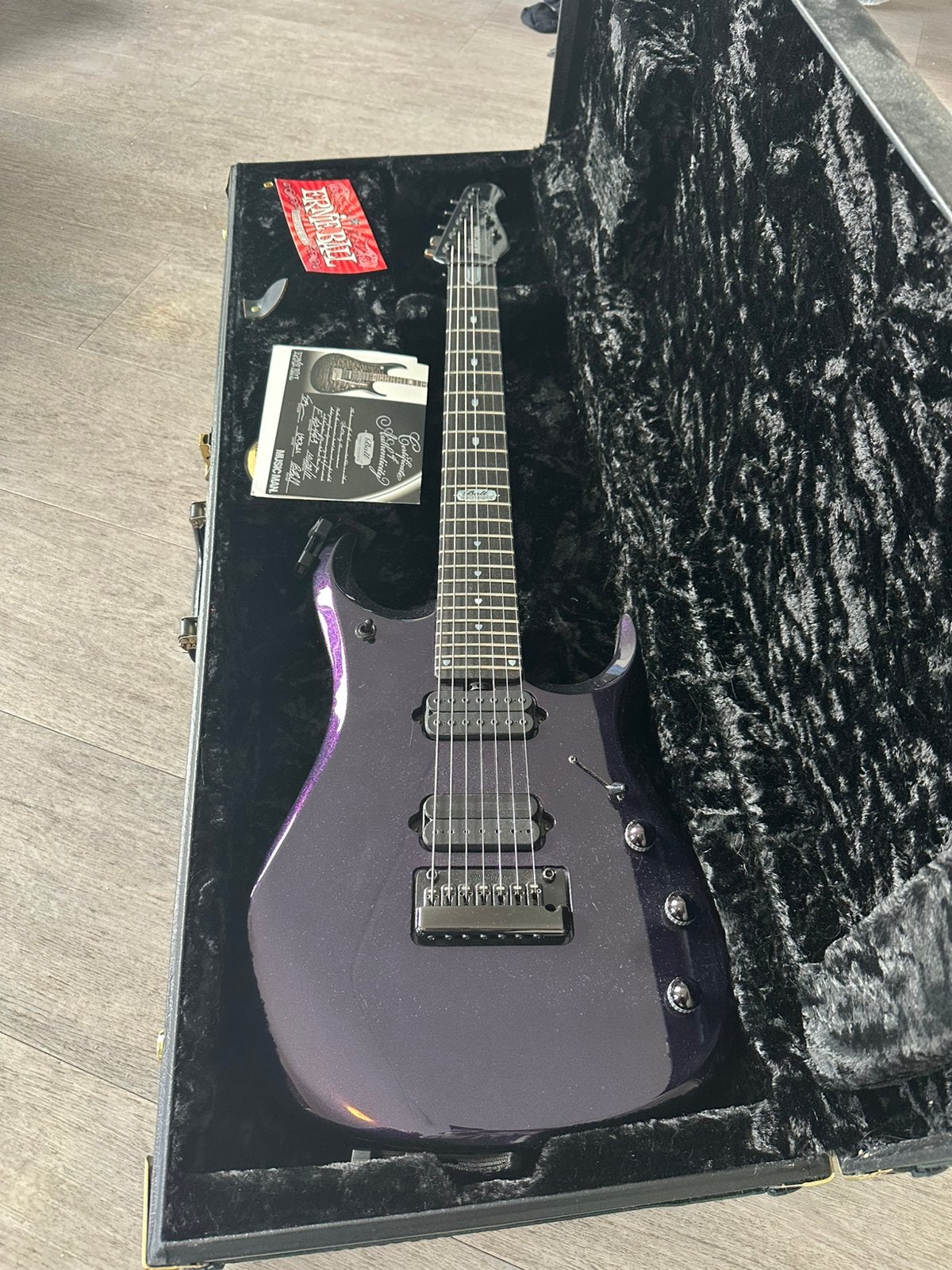 Ernie Ball Music Man JPX-7 BFR 7 string in nieuwstaat., Ophalen, Zo goed als nieuw, Solid body, Overige merken