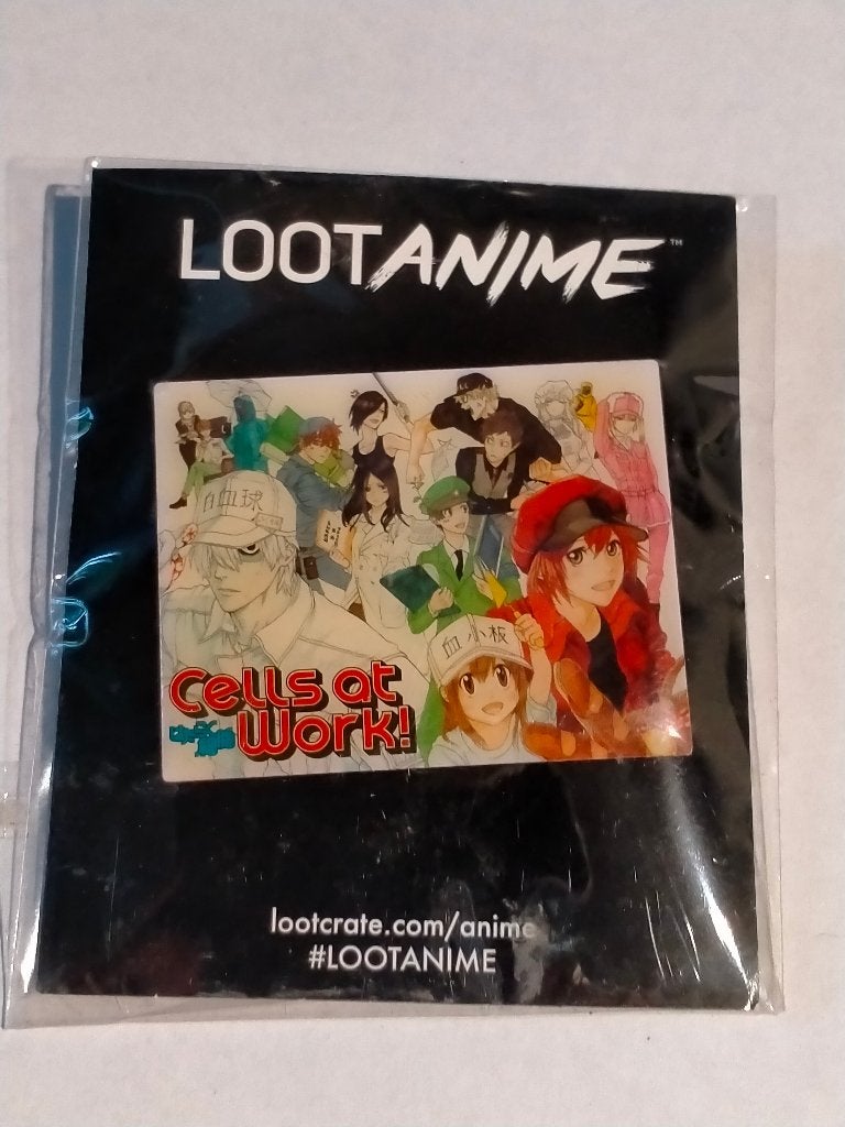 LootAnime Cells at Work logo pin loot Anime Lootcrate, Ophalen of Verzenden, Zo goed als nieuw, Overige onderwerpen