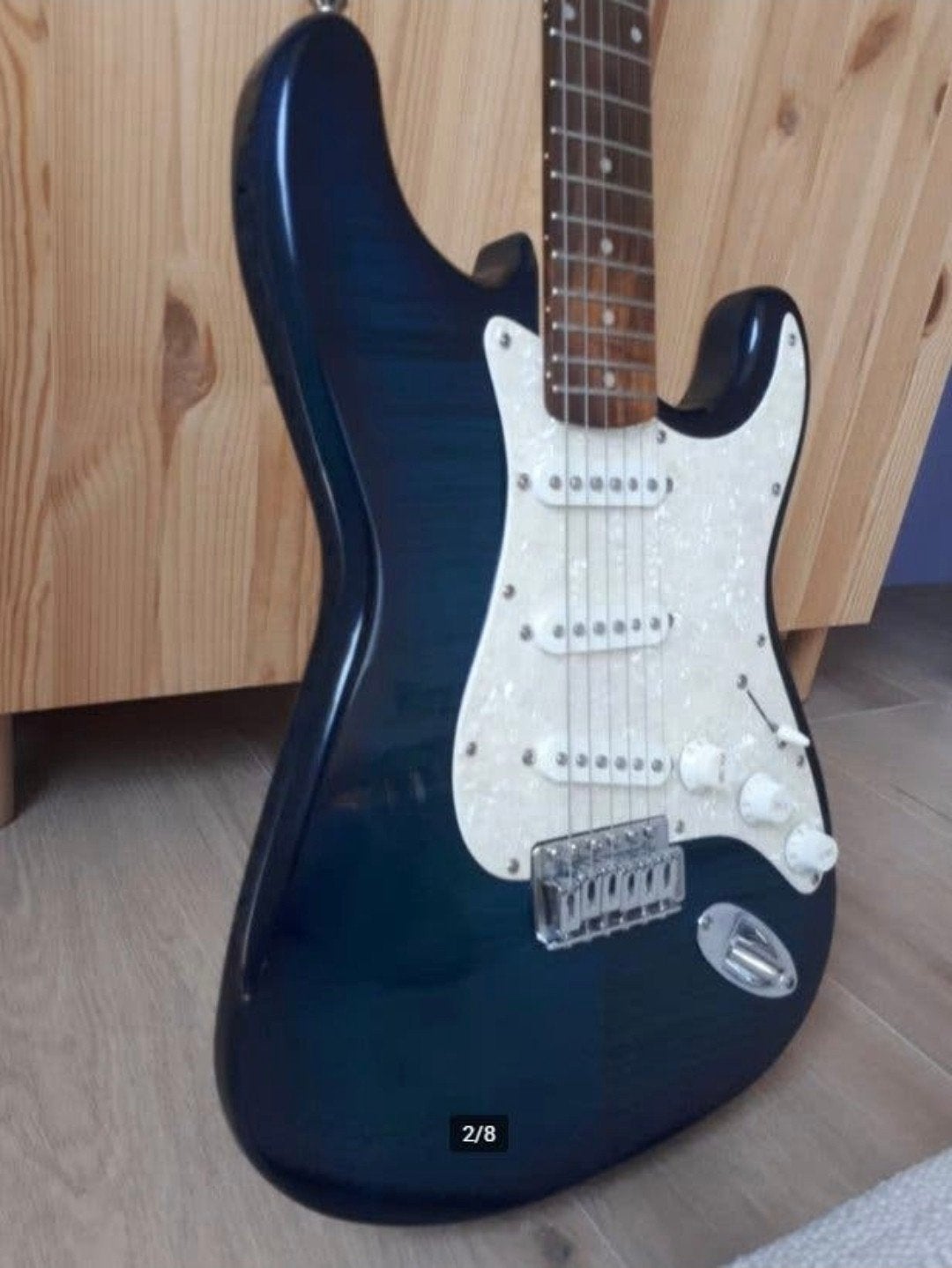 Vintage elektrische gitaar met Hughes & Kettner versterker, Overige merken, Met versterker, Ophalen of Verzenden, Zo goed als nieuw