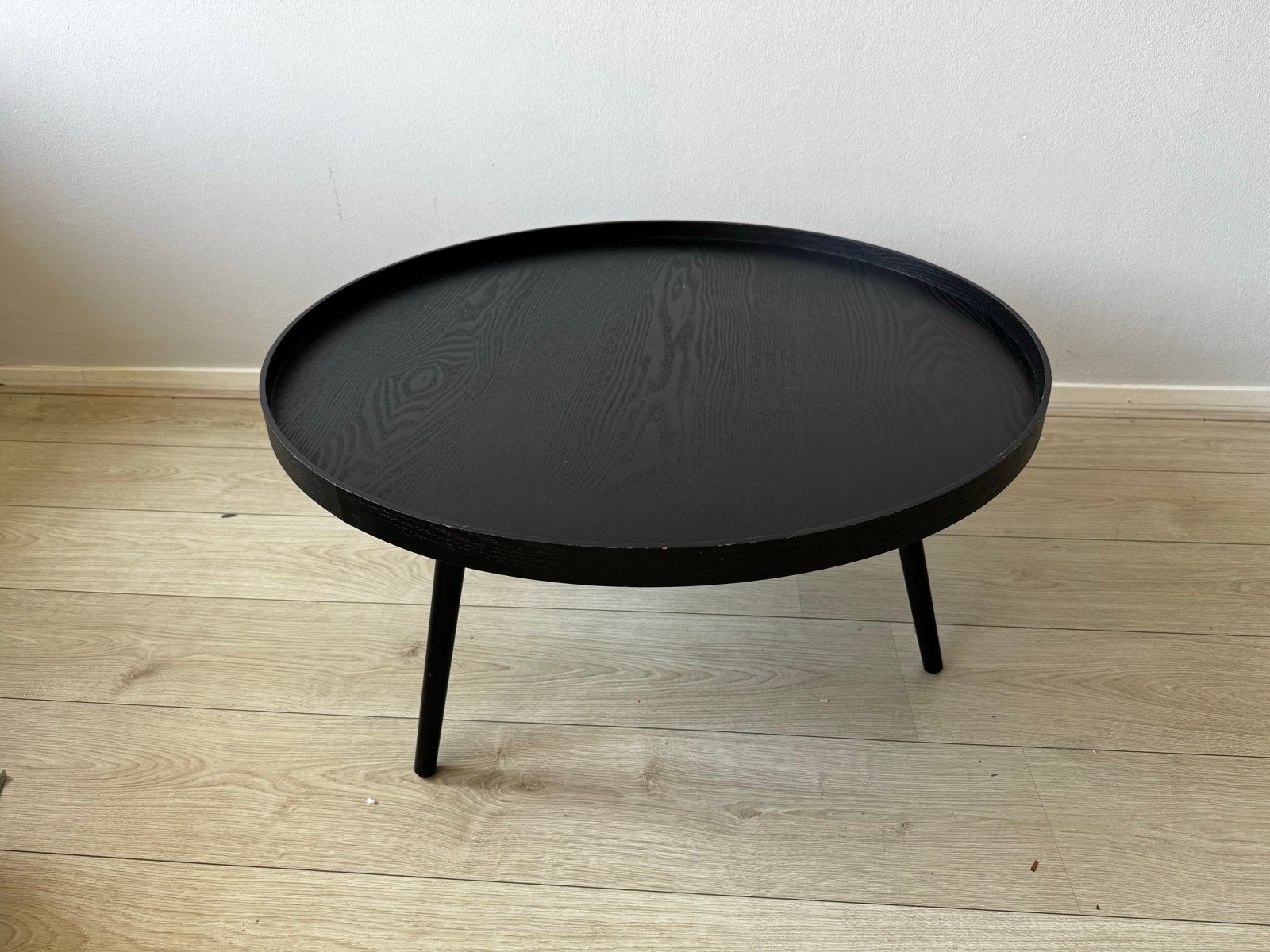 WOOOD bijzettafel Mesa XL rond zwart 77cm, Huis en Inrichting, Rond, Zo goed als nieuw, 5 – 50, Overige houtsoorten