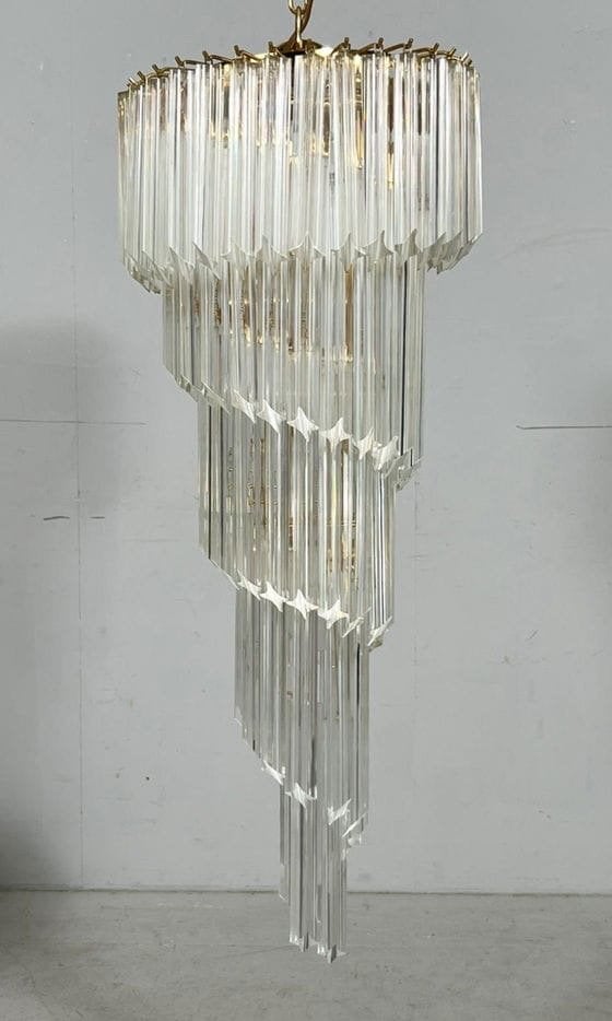 Prachtige Waterval Lamp - Kroonluchter, Ophalen, E14 (klein), Vintage, Glas