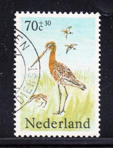 1629 - Nederland nvph 1304 gestempeld , Zomerzegel , Grutto, Postzegels en Munten, Verzenden, Na 1940, Gestempeld