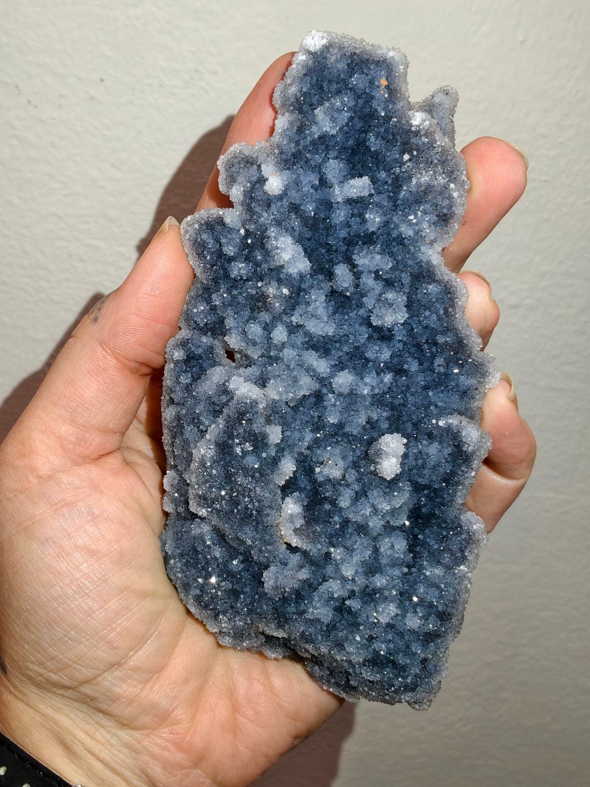 3- sfaleriet met chalcedony en onwijs veel drusy kristallen, Ophalen of Verzenden