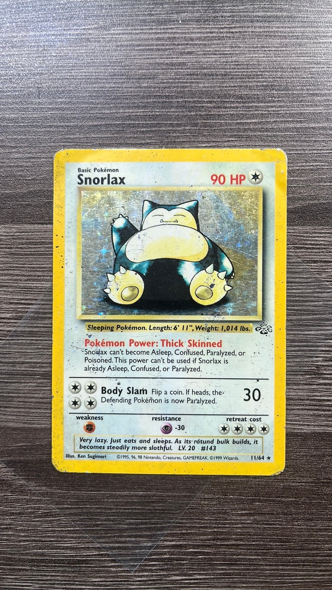 Snorlax jungle holo, Ophalen of Verzenden, Zo goed als nieuw