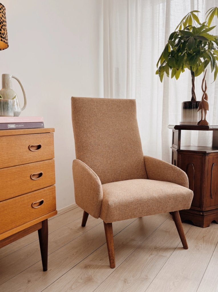VINTAGE LOUNGE FAUTEUIL | MID CENTURY MODERN, Ophalen, -, -, 75 tot 100 cm