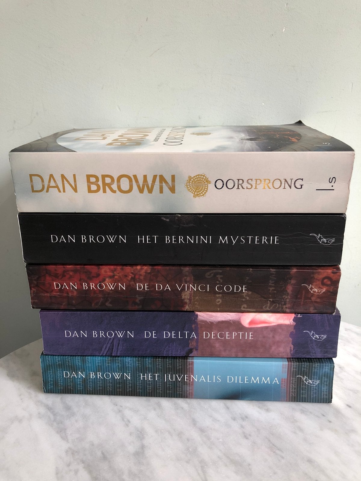 5 x Dan Brown o.a Da Vinci code, Oorsprong, Bernini mysterie, Ophalen of Verzenden, Gelezen