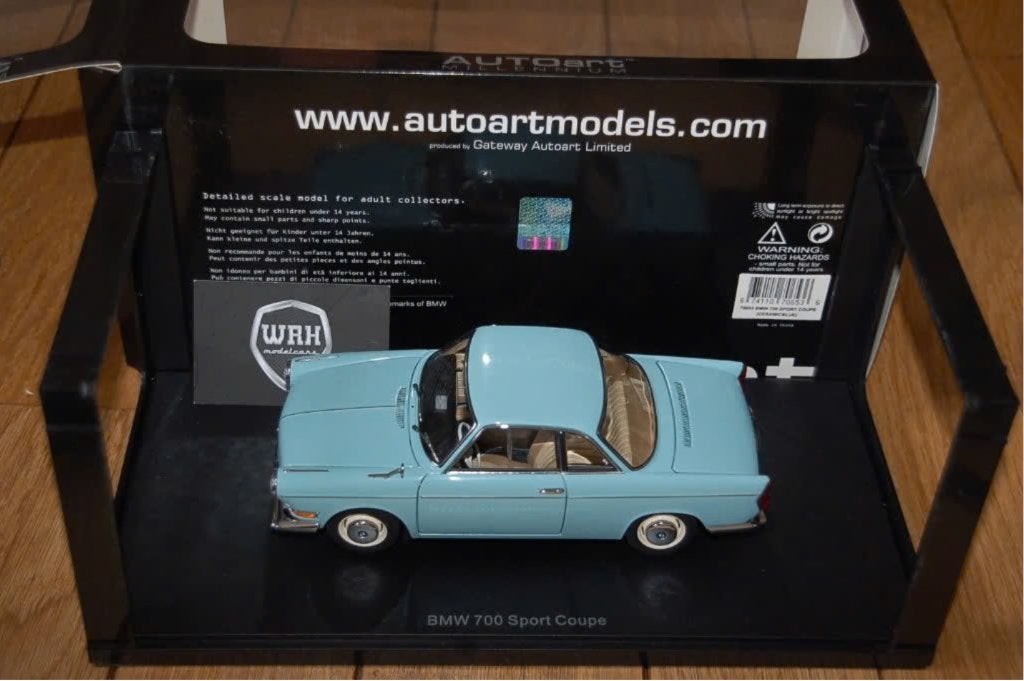 1:18 BMW 700 SPORT COUPE l.blue Autoart 70653 in box WRH, Verzenden, Zo goed als nieuw, Auto, Autoart
