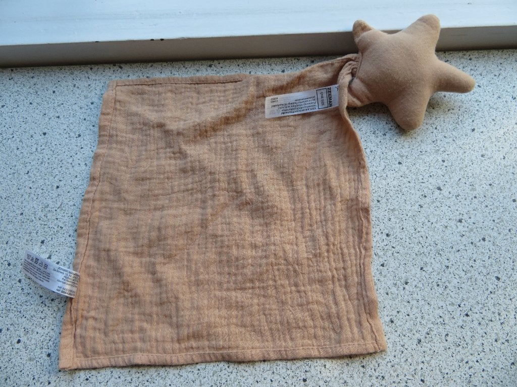Knuffeldoek beige hydrofiel stof met STER van Zeeman, Kinderen en Baby's, Overige typen, Ophalen of Verzenden, Zo goed als nieuw