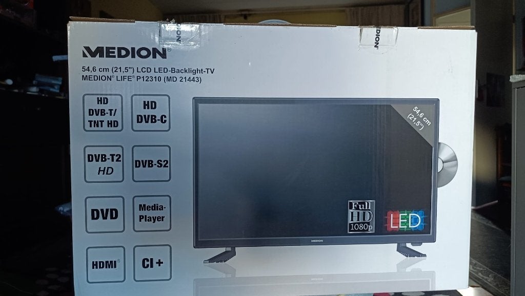 MEDION 21,5 inch HD LCD TV, Gebruikt, 50 Hz, LCD, 40 tot 60 cm