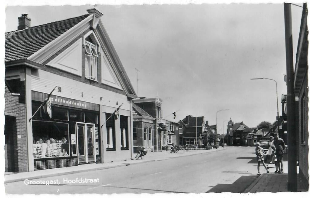 Grootegast - Hoofdstraat, Verzamelen, Ansichtkaarten | Nederland, Verzenden, 1960 tot 1980, Ongelopen, Groningen